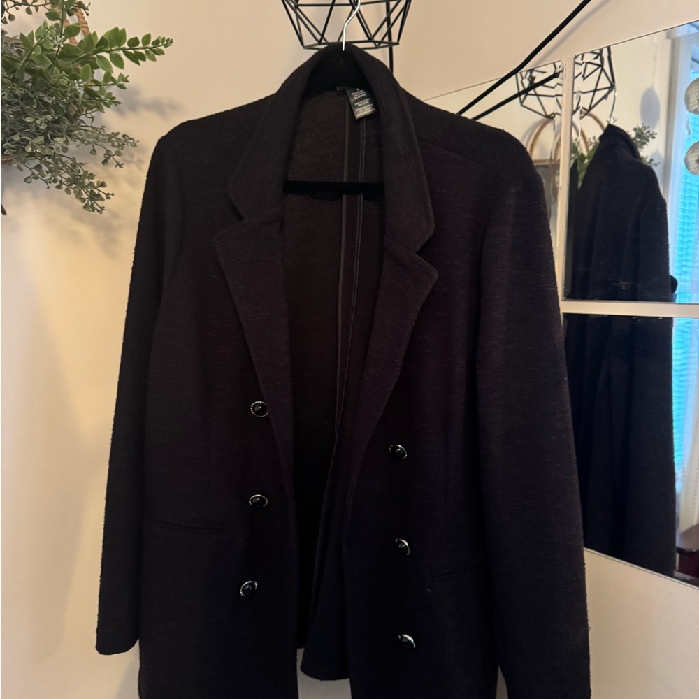 Black Double-Breasted Blazer